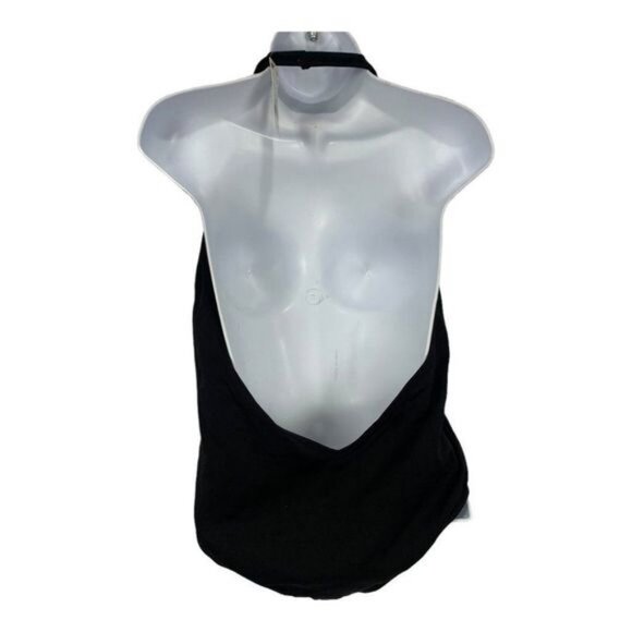 Madrag Black Halter Bodysuit M/L Nylon & Spandex - Picture 2 of 4